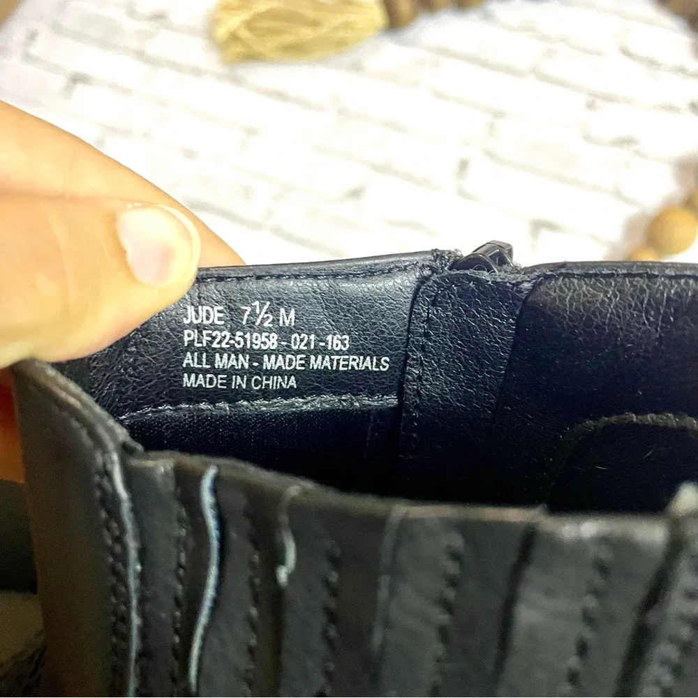 NWT Frye and Co Jude Stacked Heel Black Booties Women's Size 7.5 Bohemian Fall - Picture 3 of 10